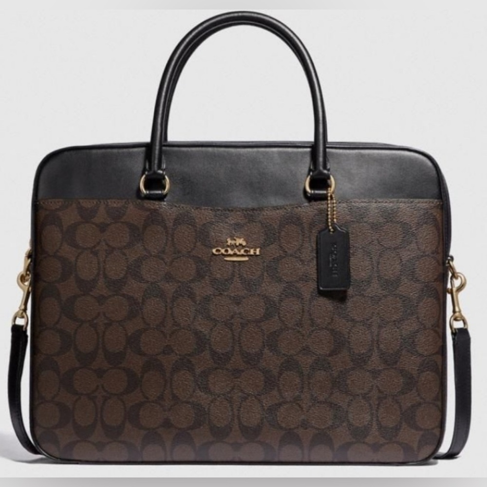 Coach Laptop Bag in Signature Canvas